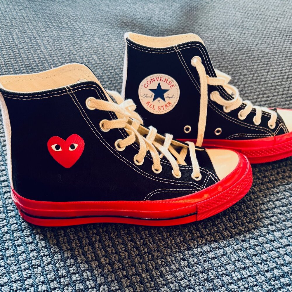 Converse All-Star Comme de Garcons High Top Sneaker-Women's Size 7, Men's Size 5